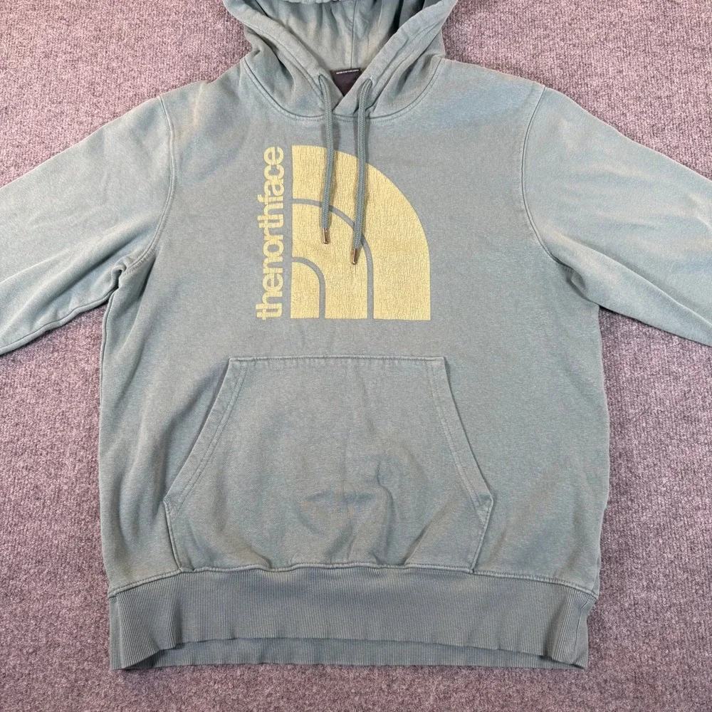 The North Face Mens Half Dome Logo Hoodie Sage Green Pullover A811M Medium #3645